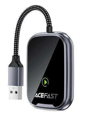 Адаптер acefast carplay wireless adapter for car metal gray ( )