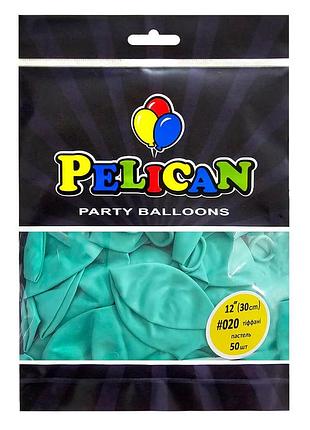 Латексные шарики "( ) пастель тиффани, pelican 50шт