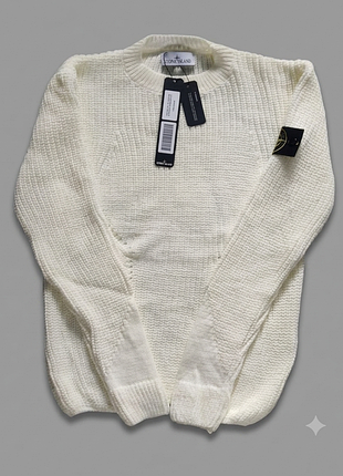 Светр  stone island молочний
