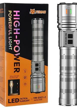 Фонарь yemao tg,, power bank, зу type-c, zoom, функция лампы