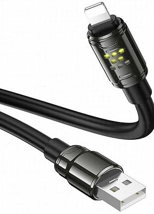 Дата кабель hoco u143 joy usb to lightning 2.4a (1.2m) black 5