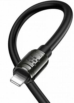 Дата кабель hoco u143 joy usb to lightning 2.4a (1.2m) black 6