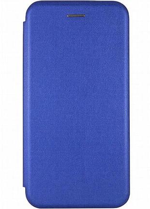Кожаный чехол-книжка classy для motorola moto g72 синий