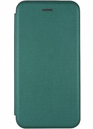 Кожаный чехол-книжка classy для xiaomi redmi 9 зеленый