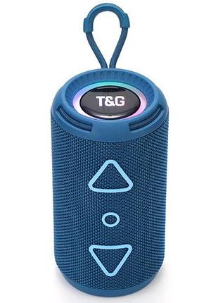 Bluetooth-колонка с rgb подсветкой, speakerphone, радио, blue