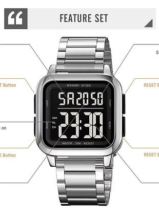 Годинники наручні skmei, silver 4