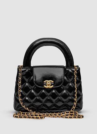 Сумка шанел kelly bag shiny aged calfskin black & gold hardware