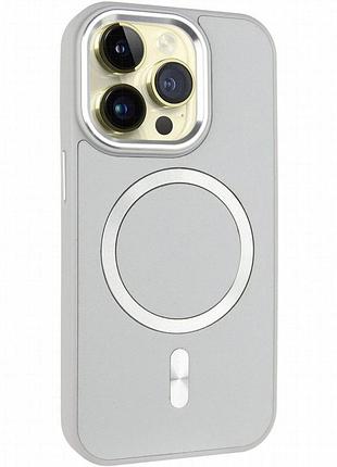 Кожаный чехол snapcase with magnetic fit для apple iphone 12 pro max (6.7") grey