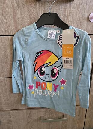 Детский реглан майл пони my little pony для девочки р.104 disney