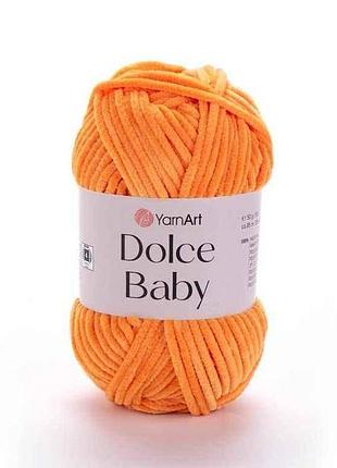 Пряжа dolce baby помаранчевий 100% мікрополіестр 85м 50г 5шт/уп 852 тм yarnart