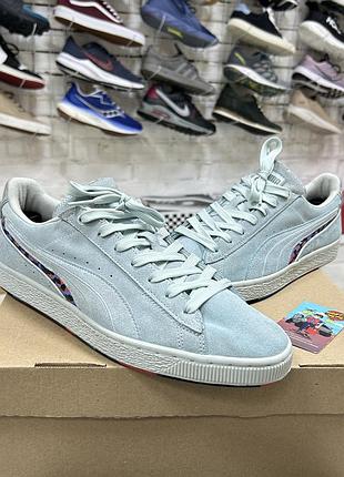 Чоловічі кросівки puma suede secret garden замшеві блакитні оригінал класичні кеди повсякденні рідкісні лімітовані бу 44 р осінні преміальні якісні