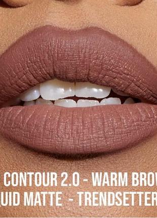 Олівець для губ huda beauty lip contour 2.0 automatic matte lip pencil warm brown 0.3г 3