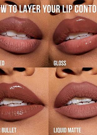 Олівець для губ huda beauty lip contour 2.0 automatic matte lip pencil warm brown 0.3г 6