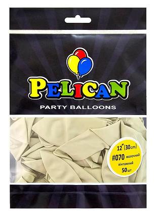 Латексные шарики "( ) винтажный молочный, pelican 50шт