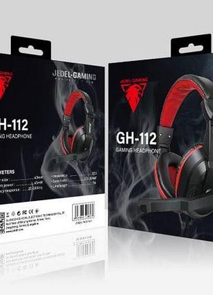Ігрові навушники з мікрофоном jedel, мм, ×. мм,. м, black/red