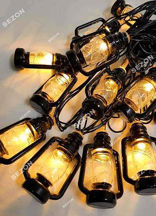 Фігурки led ліхтарик на батарейках +usb, 4м, білий теплий ( )