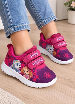Яркие детские кроссовки «щенячий патруль» (paw patrol) с скай и эверест, для девочки