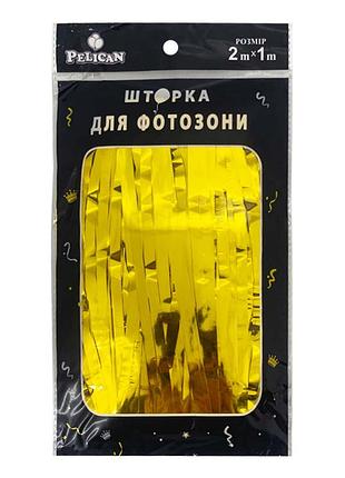 Шторка для фотозони "глянцева фольга" золото
