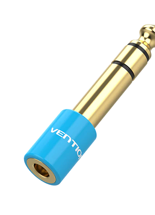 Аудіо перехідник vention. male to. female audio adapter blue aluminum alloy type ( ) ( )