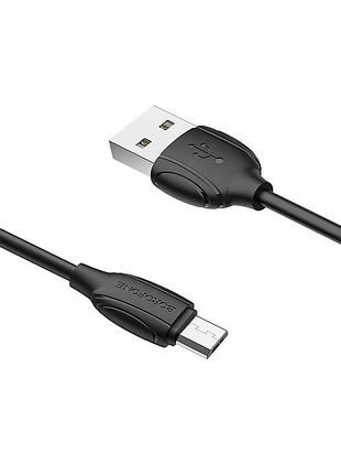 Кабель borofone usb to micro.,, pvc, tpe connectors, black ( )
