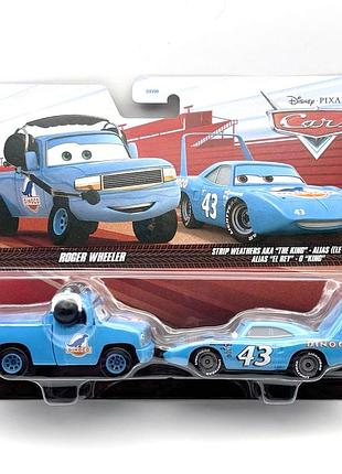 Металлические машинки disney pixar тачки roger wheeler & strip 'the king' weathers dinoco король диноко no43 mattel