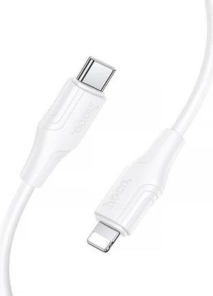 Кабель hoco bien silicone charging data cable ip white ( )