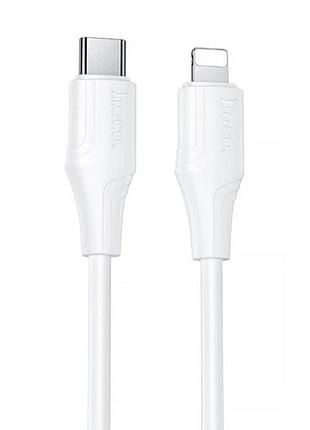 Кабель hoco bien silicone charging data cable ip white ( ) 2