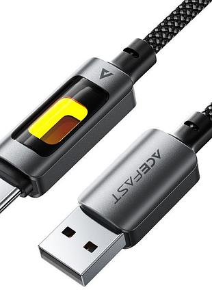 Кабель acefast usb-a to usb-c fantasy color series braided charging data cable black ( )