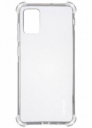 Tpu чехол getman ease logo усиленные углы для samsung galaxy a51 бесцветный (прозрачный)
