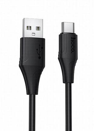 Дата кабель hoco x124 bien silicone usb to type-c 3a (1m) black