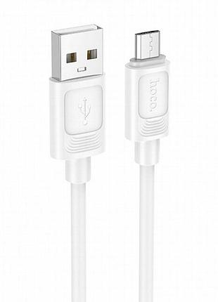 Дата кабель hoco x122 benefit usb to microusb 2.4a (1m) white