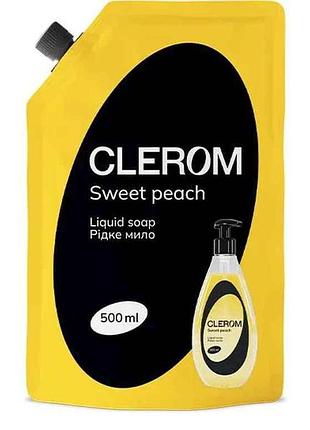Мыло жидкое 500мл дой-пак sweet peach тм clerom