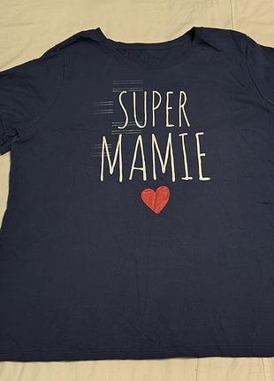 Gildan cotton - super mamie - стильная футболка для супер мамы - xl