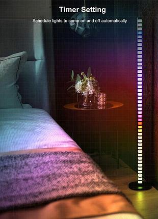 Напольная угловая led лампа rgb magic 2 bluetooth usb with app black 3