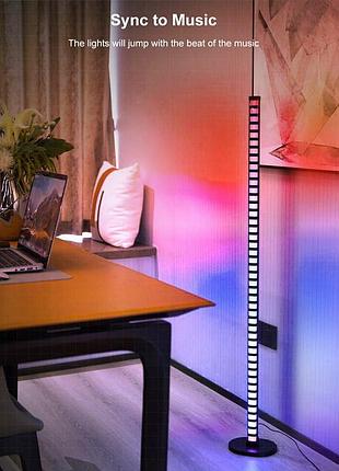 Напольная угловая led лампа rgb magic 2 bluetooth usb with app black 4