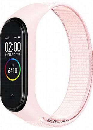Ремешок nylon new для xiaomi mi band 3/4/5/6/7 pearl powder