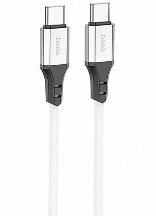 Дата кабель hoco x86 spear type-c to type-c 60w (1m) white