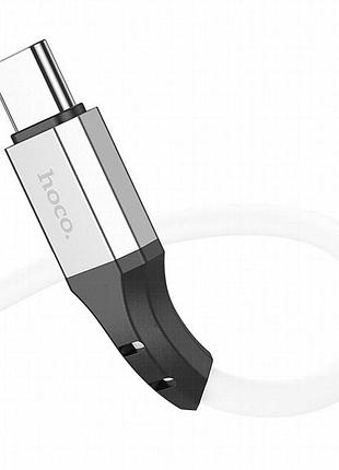 Дата кабель hoco x86 spear type-c to type-c 60w (1m) white 3