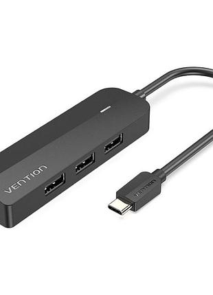 Usb-хаб vention usb-c to usb. hub. black abs type (tgpbb)