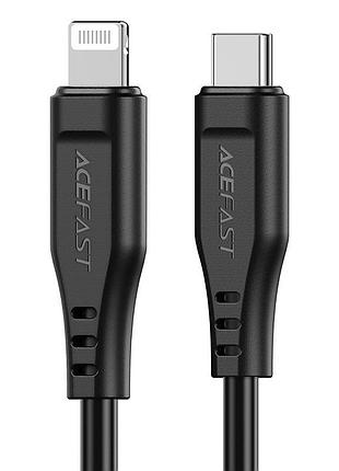 Кабель acefast type-c to ip,, tpe, tpe connectors, black ( )
