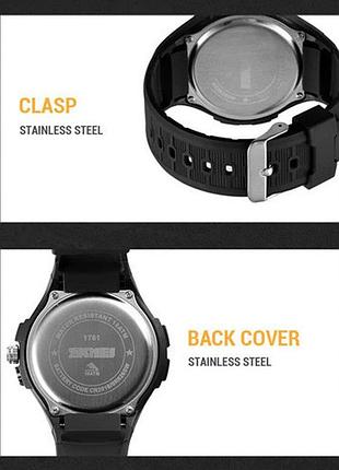 Годинники наручні skmei, black/white 3