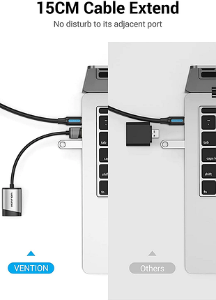 Адаптер vention usb external sound card. gray metal type (cdkhb) (cdkhb) 7