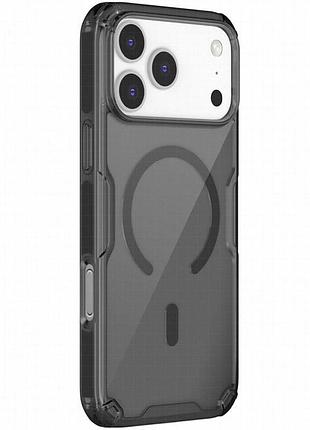 Tpu чехол nillkin nature pro magnetic для apple iphone 17 pro (6.3") черный (прозрачный)