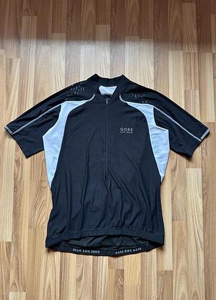 Велоодяг чоловічий gore bike wear велоджерсі з рефлективом та кишенями чорний xl
