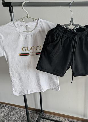 Костюм комплект gucci 5-7р шорты футболка