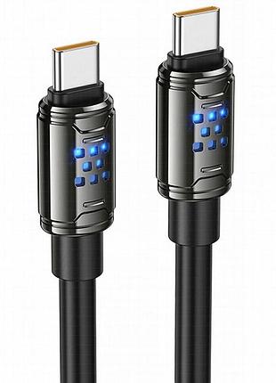 Дата кабель hoco u143 joy type-c to type-c 240w (1.2m) black