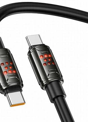 Дата кабель hoco u143 joy type-c to type-c 240w (1.2m) black 3
