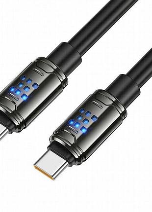 Дата кабель hoco u143 joy type-c to type-c 240w (1.2m) black 4