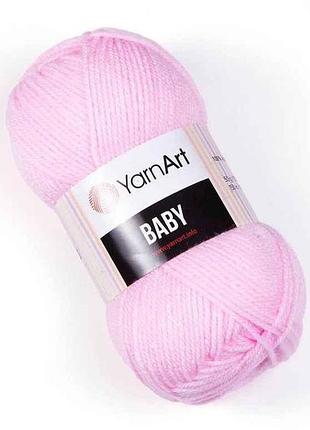 Пряжа baby розовый 100% акрил 150м 50г 5шт/уп 649 тм yarnart