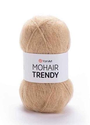 Пряжа mohair trendy светло-бежевый 50% мохер 50% акрил 220м 100г 5шт/уп 134 тм yarnart